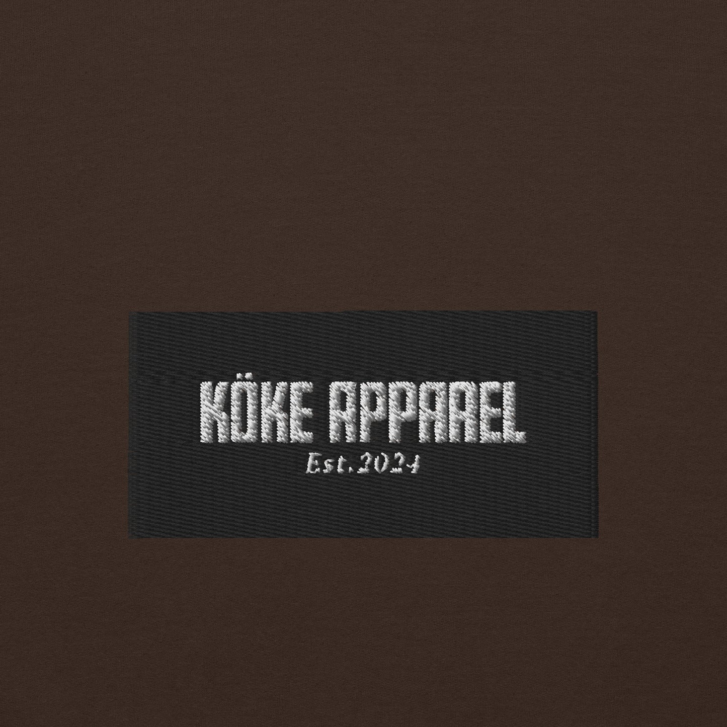 KÖKE apparel brand premium unisex hoodie with "Box Logo" on the chest.