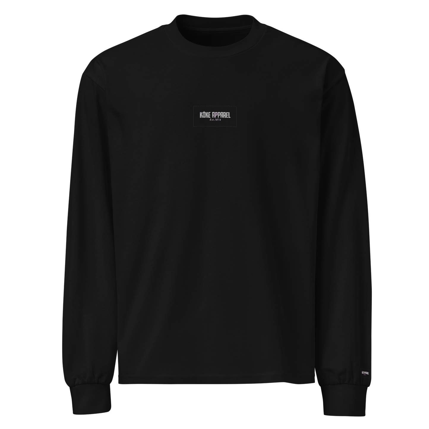 KÖKE apparel brand Premium heavyweight long sleeve shirt unisex with "Box Logo" on the chest.